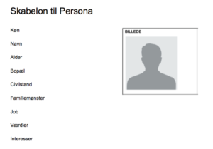 skabelon til udarbejdelse af persona