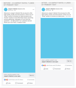facebook opdaterer mibilvisning af annoncer
