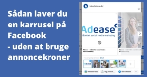 guide til at oprette karrusel opslag på Facebook